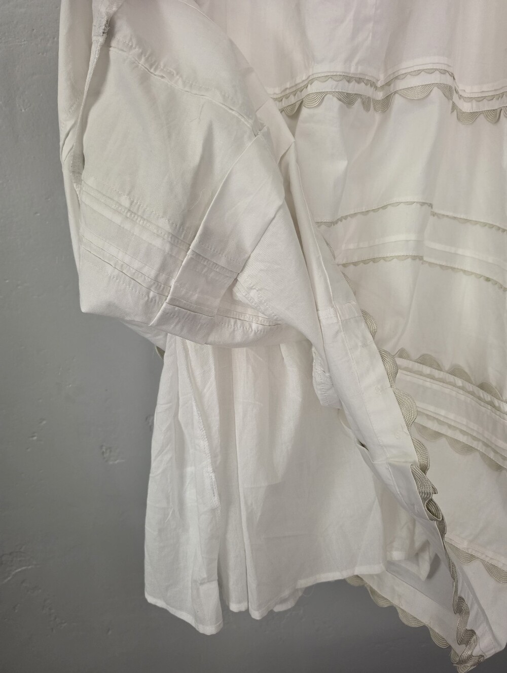 Sofie The Label Ric Rac Cream Tiered Eyelet Midi Dress Medium - Picture 8 of 10